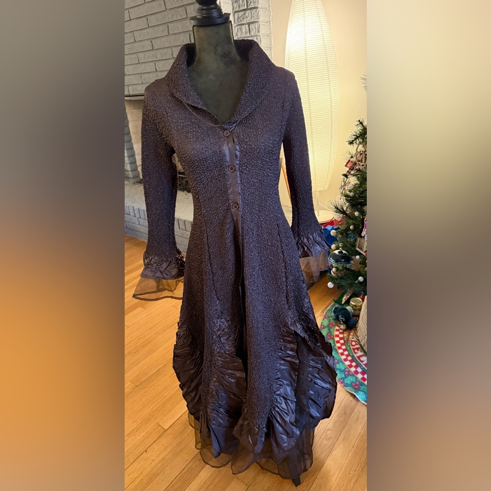 SALE! Vintage Rose Brand Boudoir Lounge Tunic Top/Textured Dress Size XL